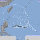 제24호 태풍 짜미(TRAMI) 한,미,일 3개국 발표 예상진로도(9/23 18:00 현재) 이미지