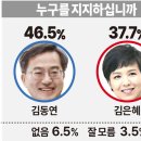 [경기도지사 여론조사] 김동연 46.5% vs 김은혜 37.7% 이미지