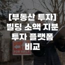 대우빌딩부동산중개 | [부동산 투자] 빌딩 소액 지분 투자 플랫폼 비교