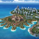 중국 하이난 섬에 만들어지고 있는 세계 최대 규모 인공섬 휴양지. 이미지