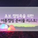 초보 캠핑족을 위한, 필수 `여름캠핑 준비물 리스트`! 이미지