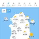 오늘의 날씨 🌞☔️☃️. 2023년 11월 14일 화요일 이미지