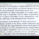 45 Calculations of the density of alloys based on Bernaltype models of the alloys metal component agreed fairly well with the experimentally determine 이미지