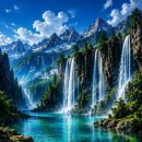 Beautiful waterfall 이미지