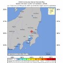 일본 도쿄 북쪽 57 km 내륙지역 규모 4.8 지진발생 이미지