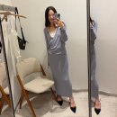더네이비랩 | 시에 마지막 썸머 신상 입어봄 | 헤일리 리브드 랩 가디건 포그블루, 니트 스커트 착용 후기