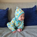 옷빨 | 신생아 우주복 추천! 알파베베 아기 실내복 돌아기 착용 후기