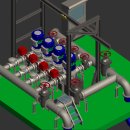 오토캐드 3d모델링... 정수장유입펌프 이미지