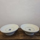 안(安) | 고미술품 조선후기 관요 청화백자 안(安)자명 수자문 대형접시 한쌍