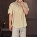 포터리(POTTERY) 반팔 셔츠 라이트 옐로우, 직장인 남편의 3사이즈 후기