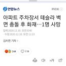 테슬라 사고 - 대리기사가 벽면 충돌 후 화재 차주는 사망 이미지