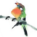 수묵채색화 이미지