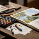 부드러운 감성 오일파스텔 이미지