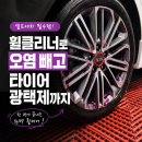 휠샤인 | 휠클리너 하이글로씨 보라색 철분 반응부터 타이어광택제 마무리까지
