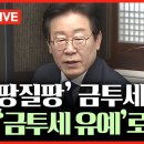 '금투세 보완' 강조한 이재명, 사실상 '유예' 가닥···24일 결론 이미지