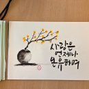 쓰는 기쁨 캘리그라피 이미지