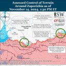러시아 공세 캠페인 평가, 2024년 11월 14일(우크라이나 전황 이미지