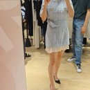 소다현대가든5 | | 하객룩 추천 | 롯데잠실 Sandro 산드로 블랙 원피스, 하늘 원피스 + 가격 | 소다 구두, 현대 아울렛