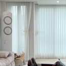 내서읍451 | 마산 내서 코오롱하늘채 / 베이지에 연핑크 한 방울 로지 베이지 사계절 커튼, 암막 콤비 블라인드