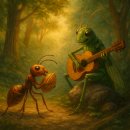 개미와 베짱이 이미지