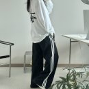 7255 | 아디다스 트랙팬츠 코디 사이즈 팁 IY7255 와이드 레그 팬츠 파이어버드 비교