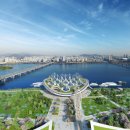 Vincent Callebaut Imagines Hyperbolic Shaped Forest Suspended Over River in Seoul 이미지