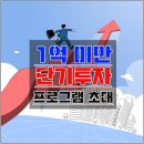 1억미만 단기 투자 플랜과 프로그램~빠르게 자산을 굴려보자(소액투자동호회, 소액투자방법, 소액투자노하우,1억굴리기,1억투자처,5천만원투자처) 이미지