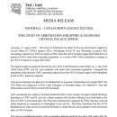 [공홈] CAS, 크리스탈 팰리스의 항소 기각. 이미지