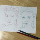 매일매일 그림 한 장 | [매일루틴/집콕취미] 매일 그림 한 장, 사진 보고 그리는 마음대로 인물화_색연필드로잉