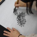 김선일한국화화실 2019 사군자 선주 가을의 상징 국화 그리기 수업01 이미지