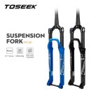 TOSEEK TFK-SA 스루 액슬 마그네슘 합금 MTB 자전거 포크, 산악자전거 RL120mm 에어 서스펜션 포크, 27.5 인치, 이미지