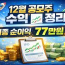 이지스홀딩스 | 12월 공모주 성과 정리, 18종목으로 만든 77만 원 수익