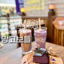 더티 | 수원 우베 디저트 맛집 광교 망고보틀 바스크 치즈케이크(바치케)와 더티라떼 후기