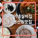 여수수협 앞 | 여수 봉산동 맛집 윤심이네실비집 본점｜갓김치 넣은 갓돈찌개 후기