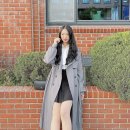 메이윤 플리츠 트렌치코트 딥 그레이