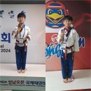 성남화랑초등학교 이예찬, 2024 성남오픈 국제태권도대회 금·동메달 따내 이미지