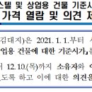 ｢2021년 오피스텔 및 상업용 건물 기준시가(안)｣에 대한 고시 전 가격 열람 및 의견 제출 안내 이미지