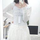 스카이블랑 | 라벨르블랑 엔젤 리본 탑 스카이블루 후기