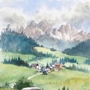 여행스케치 수채화 이미지