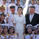 북한 '강건호' 취역식에 등장한 리설주•김주애 이미지