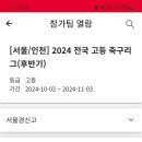 2024전국 고등 축구리그 (후반기)드뎌 팀이 결정됨. 이미지