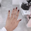 온니쏭네일 | [포항,장성동] 온니쏭네일, 호피버건디무광네일 (까만손네일 only ssong)