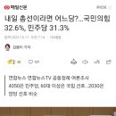 내일 총선이라면 어느당?…국민의힘 32.6%, 민주당 31.3% 이미지