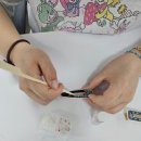 문화토탈디자인 | 부산강서종합복지관 토탈공예 자개핀 커피박키링 단체수업 출강후기