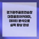 아름다운 골프아카데미 | 경기광주골프연습장 대정골프아카데미, 데이터 분석으로 실력 향상 완성