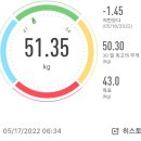 ☆ 2022.5.17 화요일 (160/51.35) 실내자전거1시간 이미지