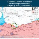 러시아 공세 캠페인 평가, 2024년 8월 3일(우크라이나 전황 이미지