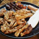 숯불에 닭 장기점 이미지