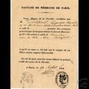 FRENCH MEDICAL CERTIFICATE, 1840s 이미지