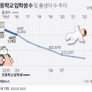 초등학교 입학생 수 및 출생아 수 추이 이미지